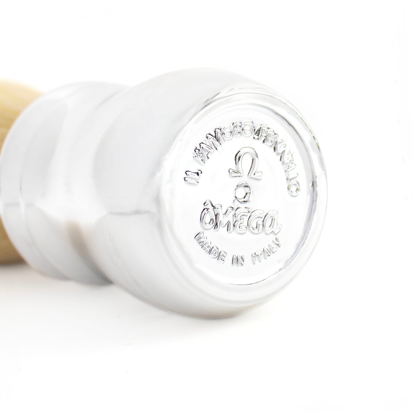 Omega 'S-BRUSH' Chrome Synthetic Shaving Brush (S10083)
