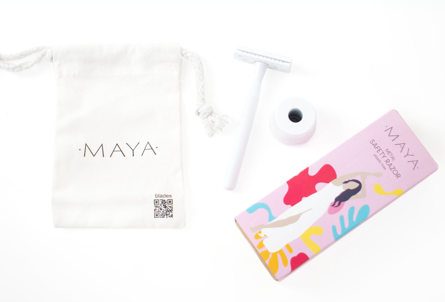 Maya Safety Razor Bundle (White)