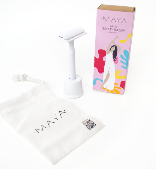 Maya Safety Razor Bundle (White)